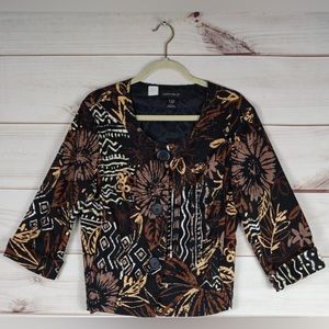 Portfolio L jacket/blazer Woman’s button down front lined long sleeve.